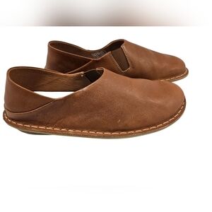 VIBAe Zuma Leather Slip on Round Toe Cognac Brown Honey Size 40/US WOMEN 10